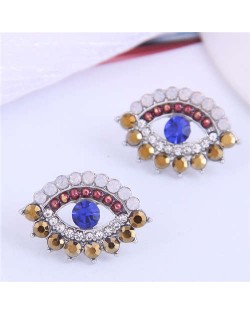Blue Eye Design Unique Korean Fashion Women Costume Earrings