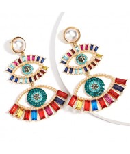 Dual Eyes Creative Design Dangling Fashion Women Costume Earrings