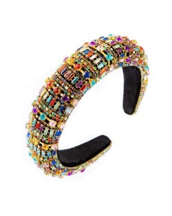 Baroque Maximum Bejeweled High Fashion Women Headband - Multicolor