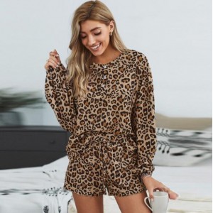 U.S. Fashion Dyed Printing Women Homewear/ Pajamas Suit - Leopard Prints