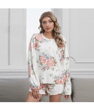 U.S. Fashion Dyed Printing Women Homewear/ Pajamas Suit - Peony