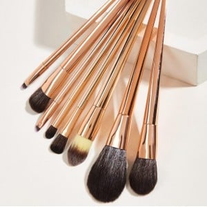 8 pcs Rose Gold Handle Women Makeup Brushes Set