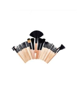 32 pcs Original Color Wooden Handle Women Fashion Powder Brush/ Makeup Brushes Set
