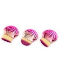 3 pcs Seashell Design High Fashion Women Powder Brush/ Makeup Brushes Set - Pink