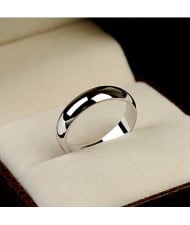 Polishing Surface Engagement Platinum Ring