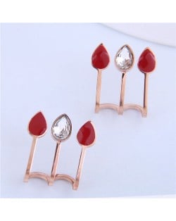 High Fashion Candles Design Women Stainless Steel Stud Earrings