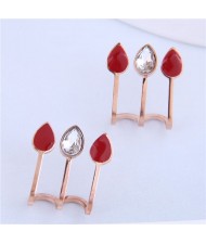 High Fashion Candles Design Women Stainless Steel Stud Earrings