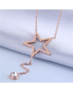 Star Fashion Cute Women Stainless Steel Necklace