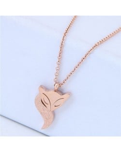 Fox Pendant High Fashion Women Stainless Steel Necklace