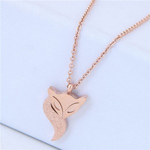 Fox Pendant High Fashion Women Stainless Steel Necklace