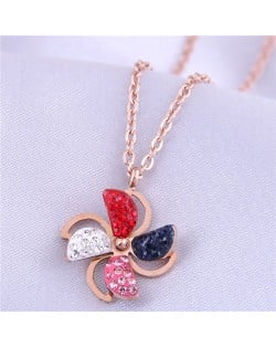 Windmill Adorable Fashion Women Stainless Steel Necklace - Rose Gold
