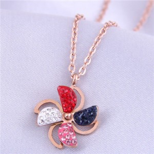 Windmill Adorable Fashion Women Stainless Steel Necklace - Rose Gold