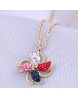 Windmill Adorable Fashion Women Stainless Steel Necklace - Golden