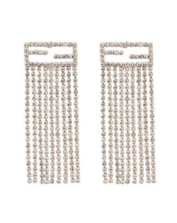 Super Shining Banquet Fashion Women Statement Earrings - Golden