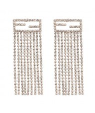 Super Shining Banquet Fashion Women Statement Earrings - Golden