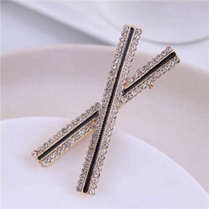 Internet Celebrity Choice Rhinestone Shining High Fashion Alloy Women Hair Barrette