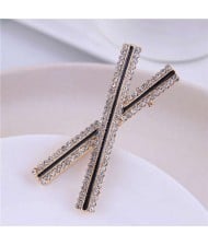 Internet Celebrity Choice Rhinestone Shining High Fashion Alloy Women Hair Barrette