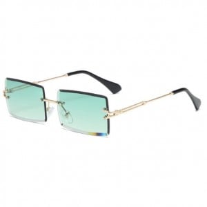 6 Colors Available Frameless Design Square Gradient Color Lens High Fashion Sunglasses