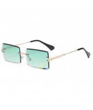 6 Colors Available Frameless Design Square Gradient Color Lens High Fashion Sunglasses