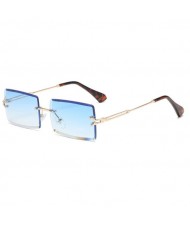 6 Colors Available Frameless Design Square Gradient Color Lens High Fashion Sunglasses