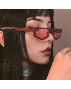 Polygon Frame Women Vintage Fashion Sunglasses