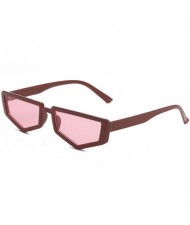 Polygon Frame Women Vintage Fashion Sunglasses