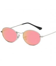 Oval Frame Vintage Design Colorful Lens High Fashion Women Sunglasses