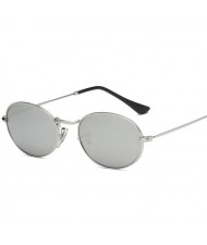 Oval Frame Vintage Design Colorful Lens High Fashion Women Sunglasses
