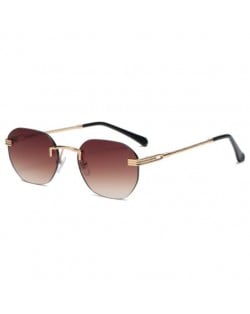 Classical Golden Legs Frameless Hip-hop Fashion Women/ Men Sunglasses