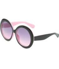 6 Colors Available Vintage Bold Frame Round Design High Fashion Women Sunglasses