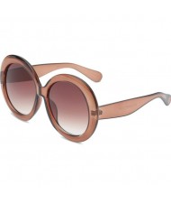 6 Colors Available Vintage Bold Frame Round Design High Fashion Women Sunglasses