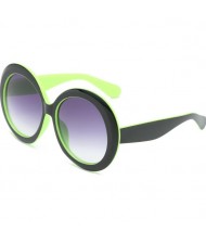 6 Colors Available Vintage Bold Frame Round Design High Fashion Women Sunglasses