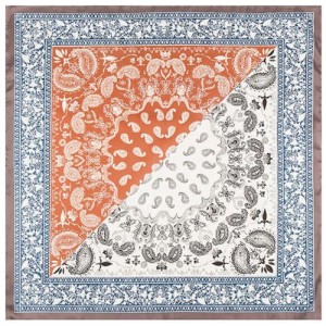 4 Colors Available Vintage Flowers Prints Office Lady Fashion 60*60 cm Artificial Silk Square Women Scarf