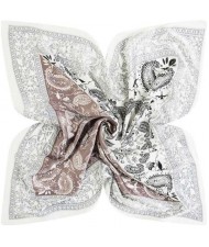 4 Colors Available Vintage Flowers Prints Office Lady Fashion 60*60 cm Artificial Silk Square Women Scarf
