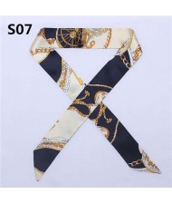 Slim Style High Fashion Prints Artificial Silk Women Scarf