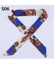 Slim Style High Fashion Prints Artificial Silk Women Scarf