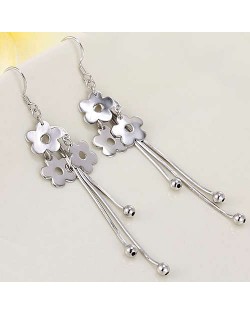 Tiny Cute Flowers Beads Tassel Korean Fashion Women Earrings