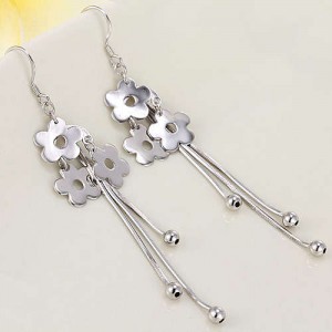 Tiny Cute Flowers Beads Tassel Korean Fashion Women Earrings