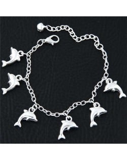 Dolphins Pendant Korean Fashion Women Alloy Bracelet