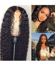 African Style Middle Side Part Water Wave Long Hair High Fashion Women Synthetic Wig