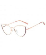 6 Colors Available Cat Eye Frame Design High Fashion Women Plain Glasses