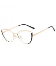 6 Colors Available Cat Eye Frame Design High Fashion Women Plain Glasses