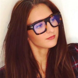 6 Colors Available Bold Frame Design Office Lady Fashion Women Plain Glasses