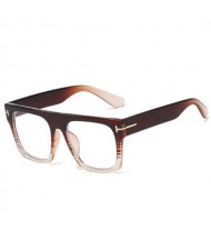 6 Colors Available Bold Frame Design Office Lady Fashion Women Plain Glasses