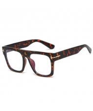 6 Colors Available Bold Frame Design Office Lady Fashion Women Plain Glasses