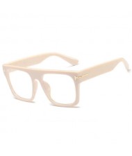 6 Colors Available Bold Frame Design Office Lady Fashion Women Plain Glasses