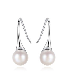 Elegant Pearl Fashion 925 Sterling Silver Women Earrings