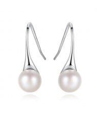 Elegant Pearl Fashion 925 Sterling Silver Women Earrings