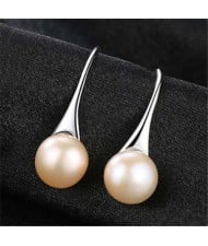 Elegant Pearl Fashion 925 Sterling Silver Women Earrings