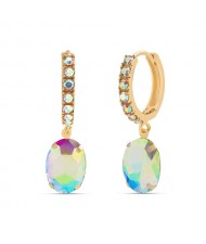 French Style Waterdrop Internet Celebrity Fashion Women Earrings - Luminous White